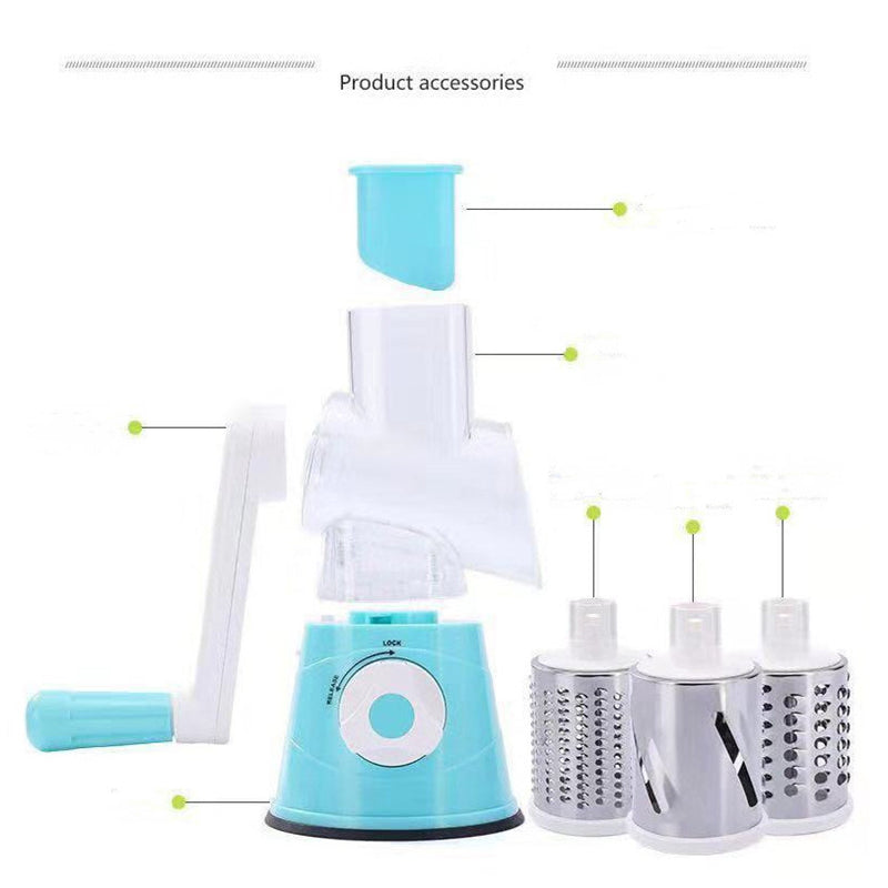 Manual Vegetable Cutter with Hand Crank | Kitchen Slicer Tool