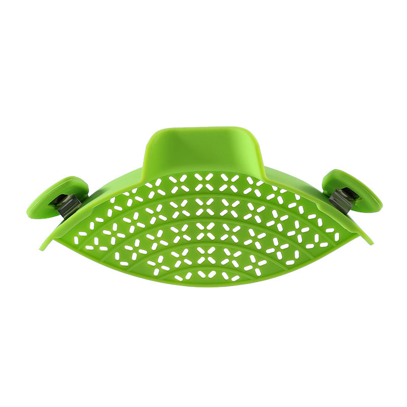 Silicone Pot Side Drain Strainer | Clip-On Kitchen Drainer
