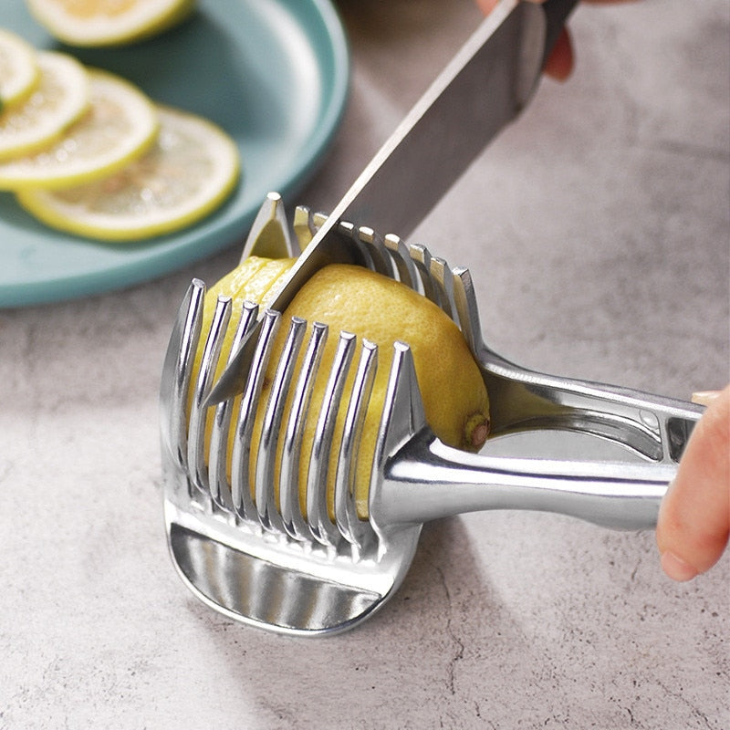 Lemon Slicer & Holder | Kitchen Fruit Cutting Tool