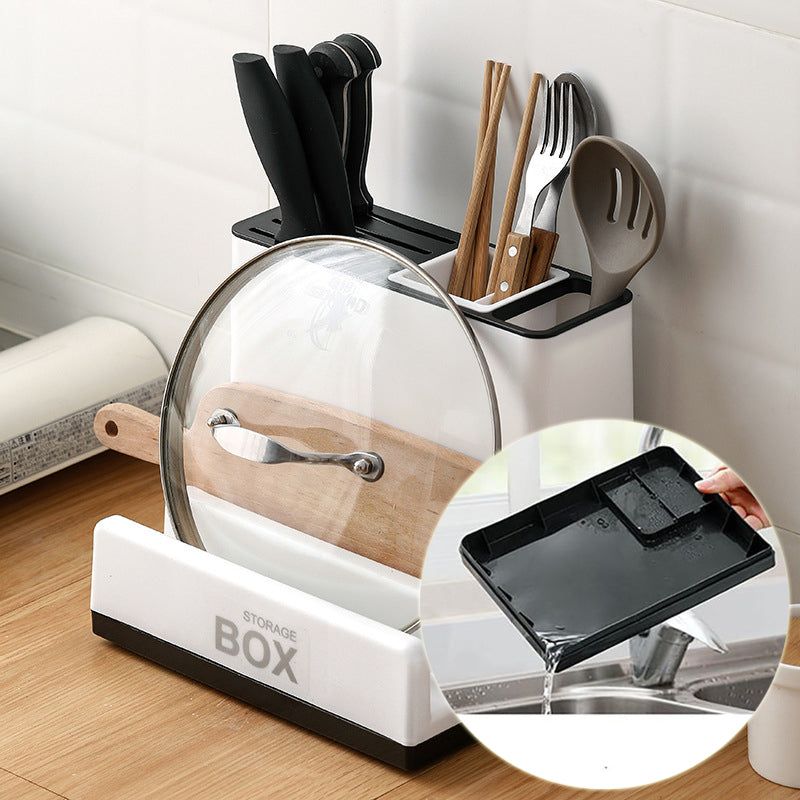 Kitchen Utensil & Knife Storage Holder | Countertop Organizer Rack