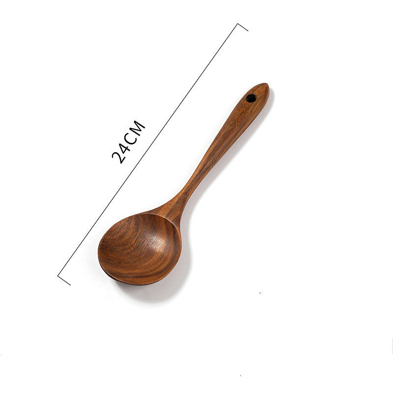 Solid Wood Cooking Spatula | Non-Stick Wok Stir Fry Tool