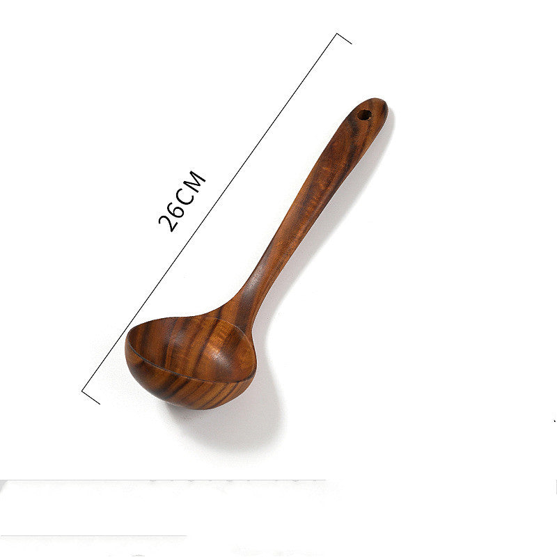 Solid Wood Cooking Spatula | Non-Stick Wok Stir Fry Tool