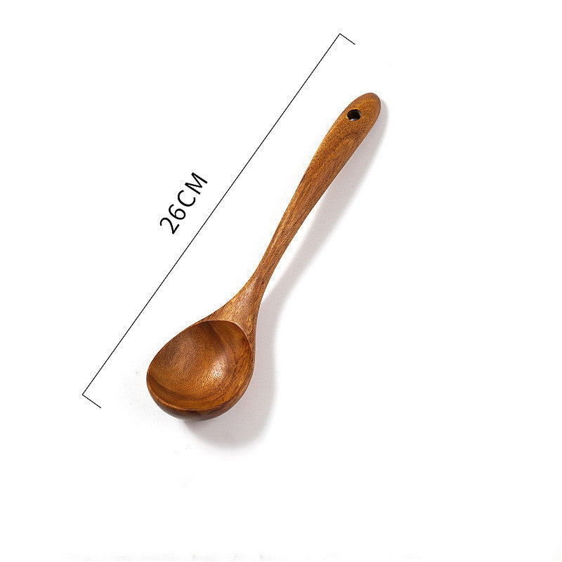 Solid Wood Cooking Spatula | Non-Stick Wok Stir Fry Tool