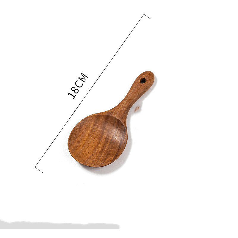 Solid Wood Cooking Spatula | Non-Stick Wok Stir Fry Tool