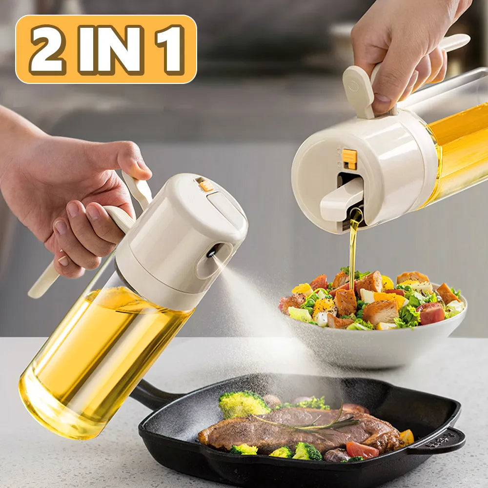 2-in-1 Oil Sprayer & Pour Bottle | Kitchen Oil Dispenser