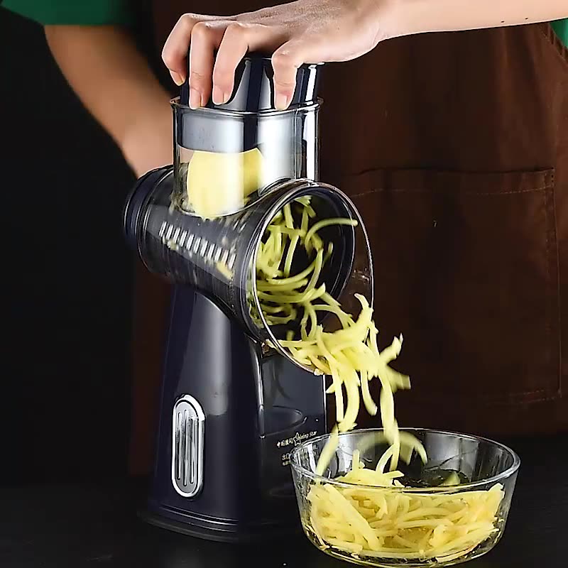 Manual Vegetable Chopper with Rotary Grater | Kitchen Slicer Tool