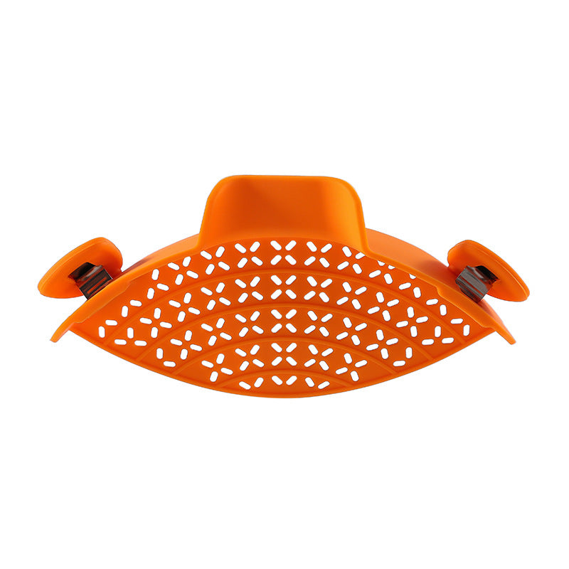 Silicone Pot Side Drain Strainer | Clip-On Kitchen Drainer